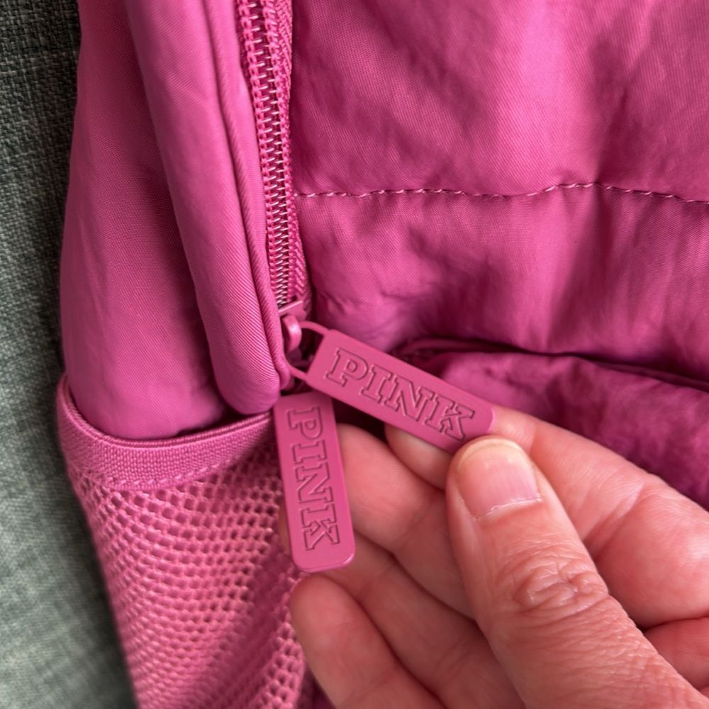 Victoria’s Secret Pink quilted rose my pink Backpack bag travel school NWOT! - Picture 8 of 15
